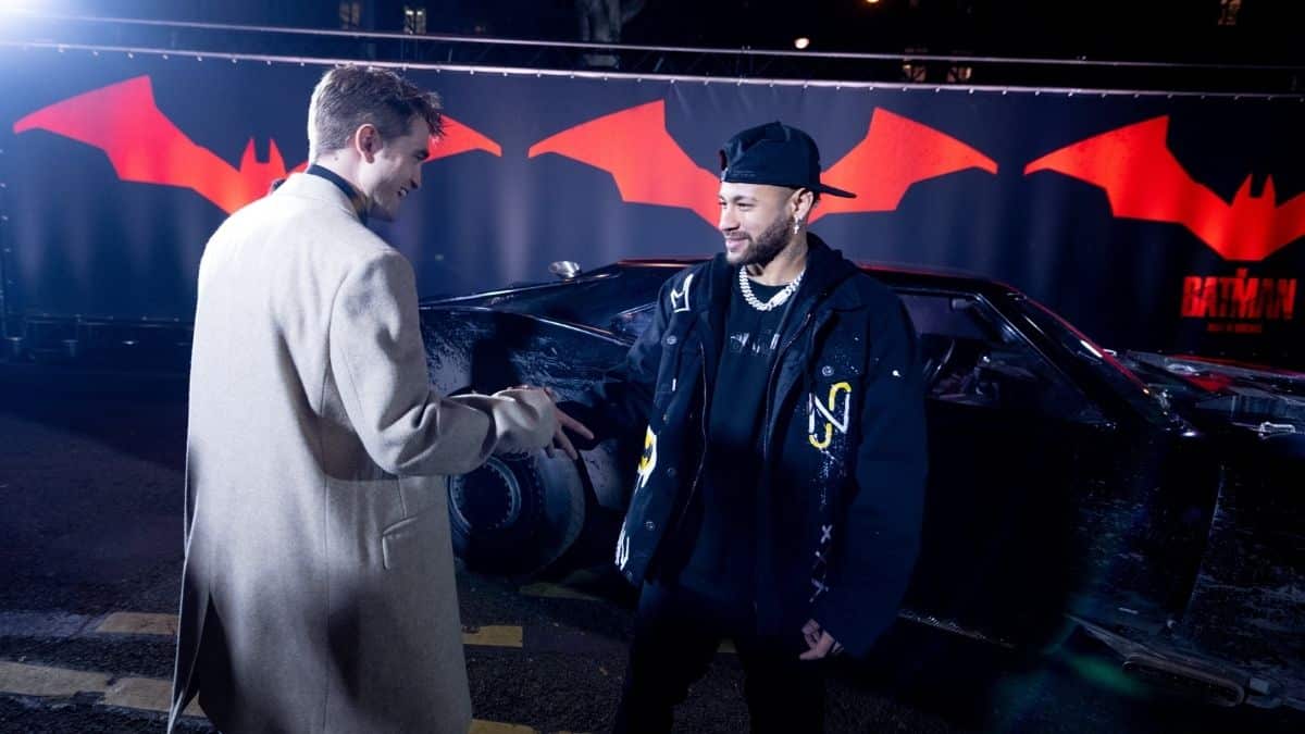 Neymar e Robert Pattinson na première de Batman