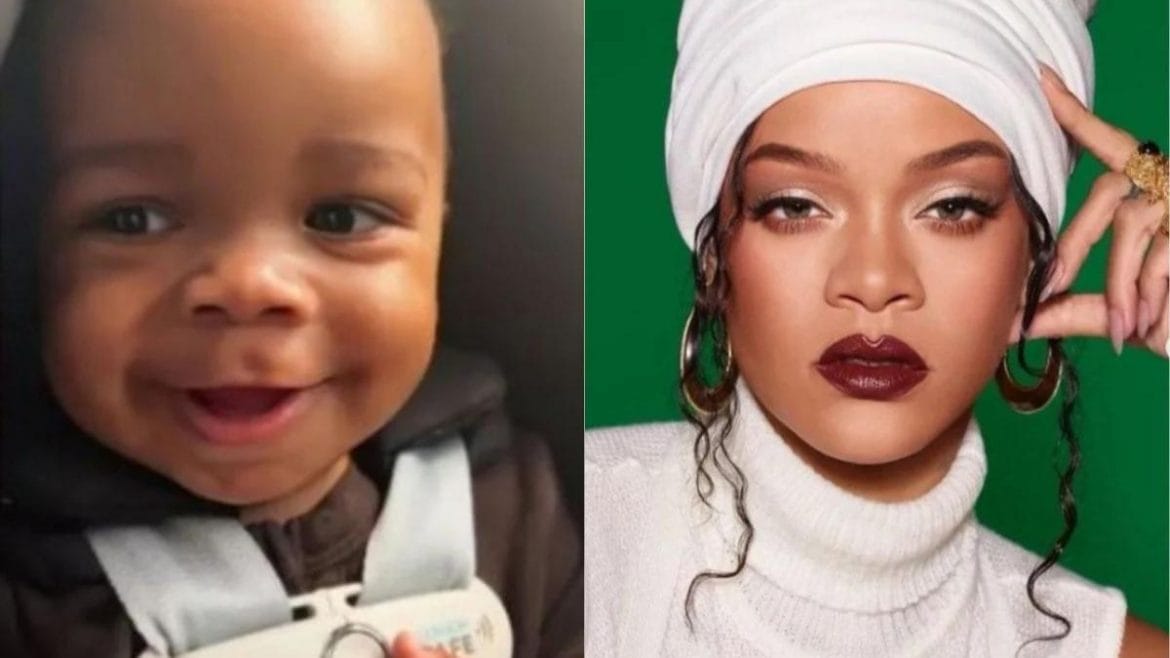 Rihanna e seu filho — Foto: Reprodução/Redes Sociais